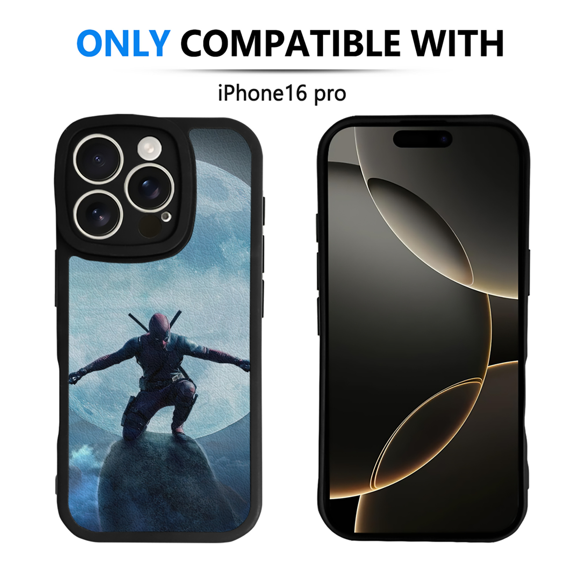 （画像用） Deadpool デッドプール 【iPhone 16シリーズ対応】シリコンスマホケース（レザー調） 材質：シリコン